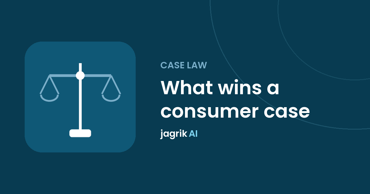 A simple scales-of-justice icon, representing what decided consumer court judgments reward.
