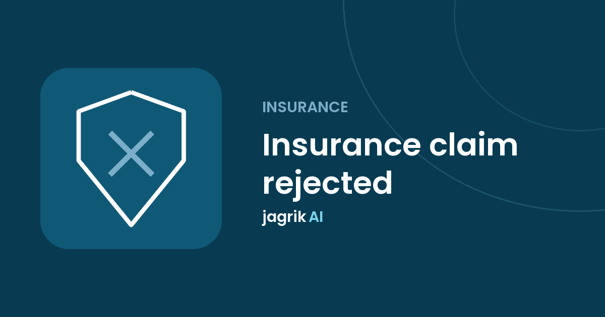 An insurance rejection letter on a desk with a policy document and a calculator